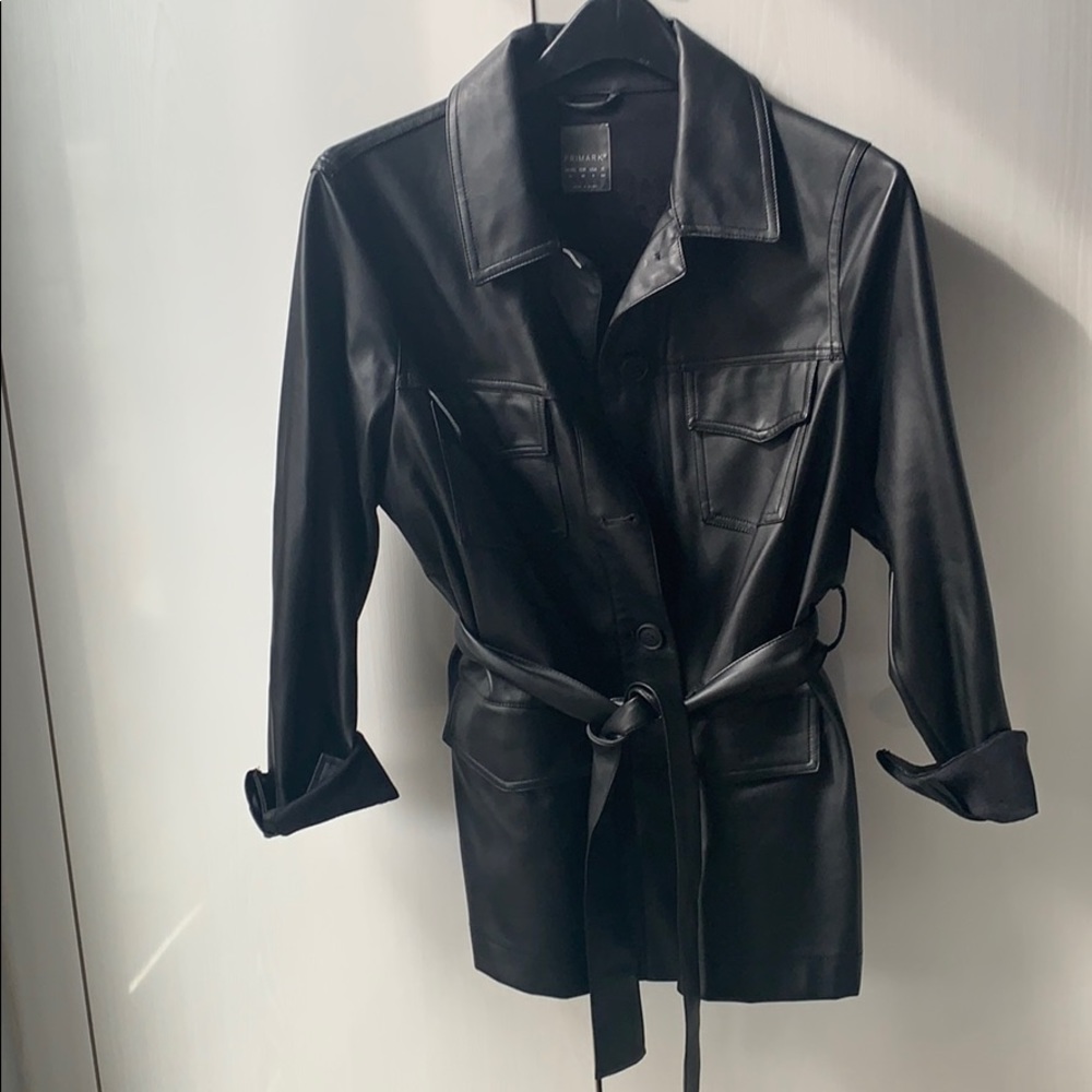 Primark Faux leather jacket wrap so 8